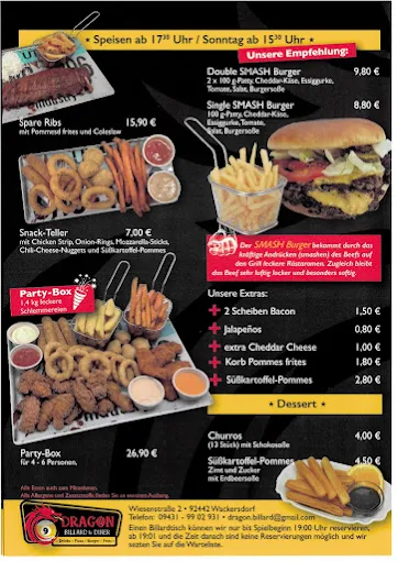 Dragon Billard & Diner Wackersdorf  menu 2
